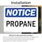 Signmission Propane OSHA Notice Sign, Vinyl Decal, 5in W x 3.5in L, 2PK OS-2PACK-NS-D-35-L-17892 - alternate 3